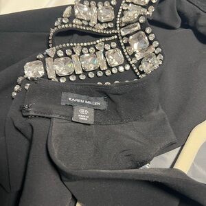 Karen Millen Black Dress with Sparkling Accents